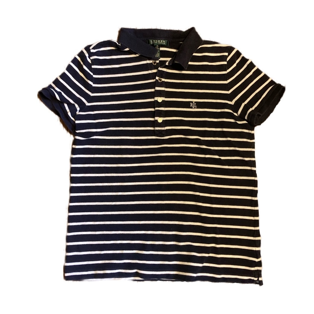 Ralph Lauren Polo black and white stripes woman M